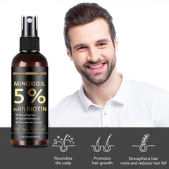 MOC LINK Minoxidil spray on scalp shows targeted application for thinning areas
