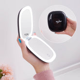 Mocado compact mirror shows 1x/10x views for precise makeup checks on the go.