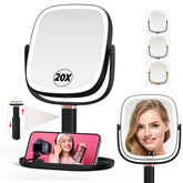 Mocado makeup mirror 1x-20x magnification for quick overview and precise detail work.