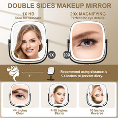 Mocado makeup mirror height-adjustable design adapts to various vanity setups.