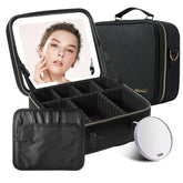 Mocado travel makeup bag with LED mirror for portable precision makeup
