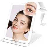 Mocado Travel Makeup Mirror with light front illuminates your makeup routine for precise application