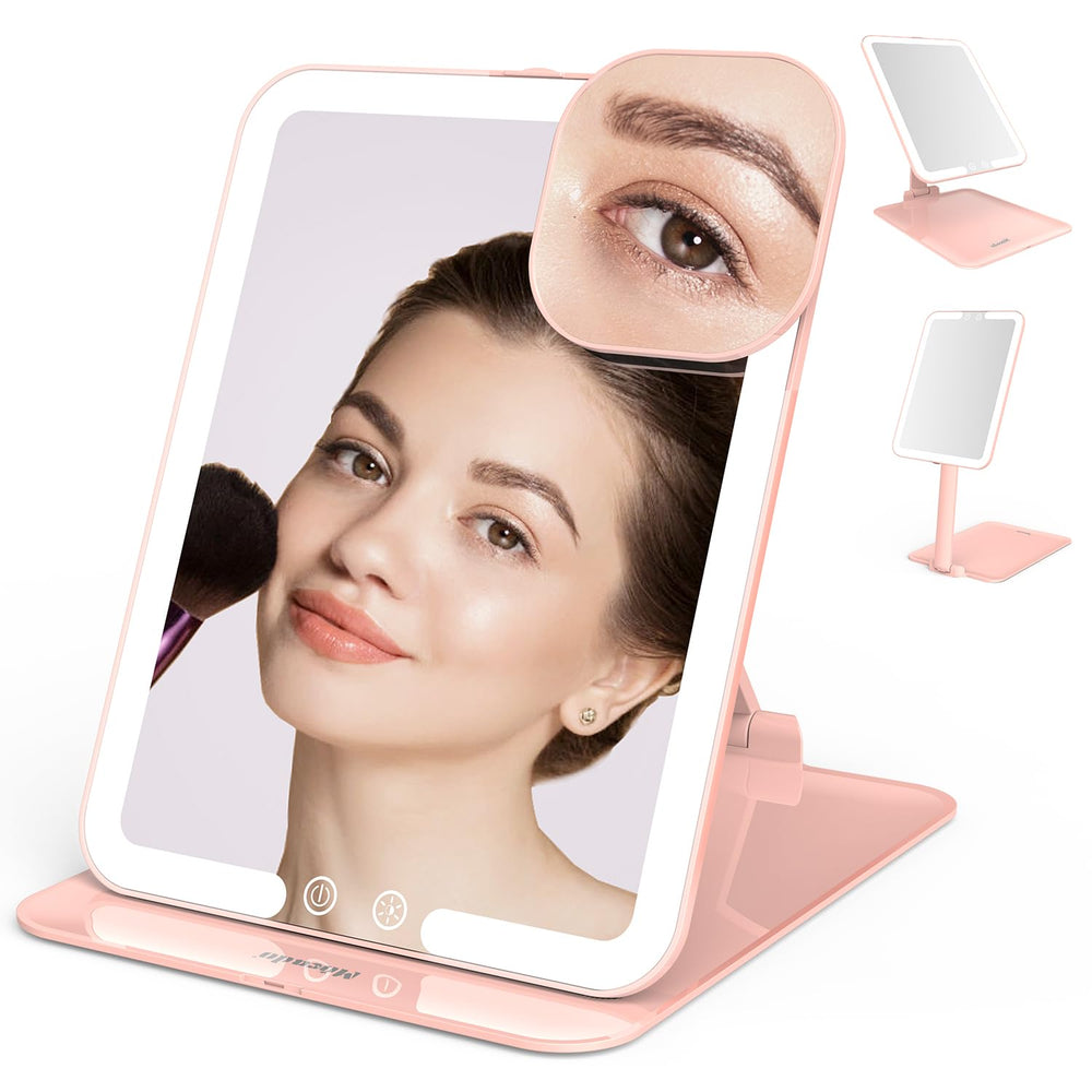 Mocado travel makeup mirror light-on for on-the-go illumination.
