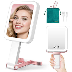 Mocado travel makeup mirror rose gold for on-the-go touch-ups
