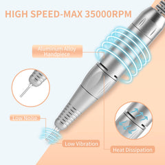 MOCOWIND ergonomic aluminum handpiece with comfortable grip and low vibration