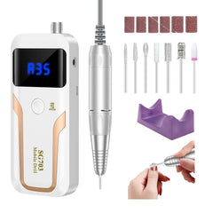 MOCOWIND portable nail drill at 35000 RPM ideal for on-the-go manicures.
