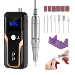 MOCOWIND portable nail drill black for professional on-the-go precision
