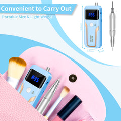 MOCOWIND blue nail drill kit includes bits for grinding, polishing, and removal.