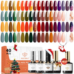 Modelones 40-Pcs gel polish set packaging showcases vibrant color range for DIY manicures