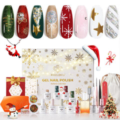 modelones advent calendar box, festive packaging for gifting and at-home manicures.