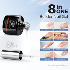 Modelones base coat with built-in brush creates a smooth foundation and shine.