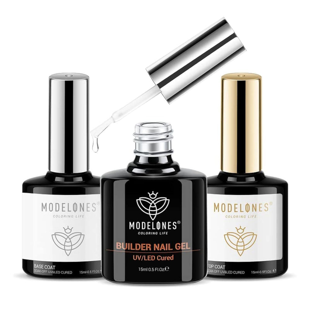 Modelones builder nail gel clear thickens nails for stronger overlays