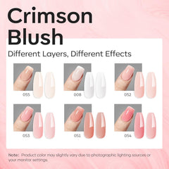 modelones gel bottles closeup shows pink nude colors for versatile daily nails