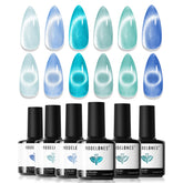 Modelones Cat Eye Gel Nail Polish Set packaging, ideal for beginners