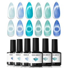 Modelones Cat Eye Gel Nail Polish Set packaging, ideal for beginners