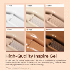 Modelones color window design helps pick shades quickly during at-home manicures.