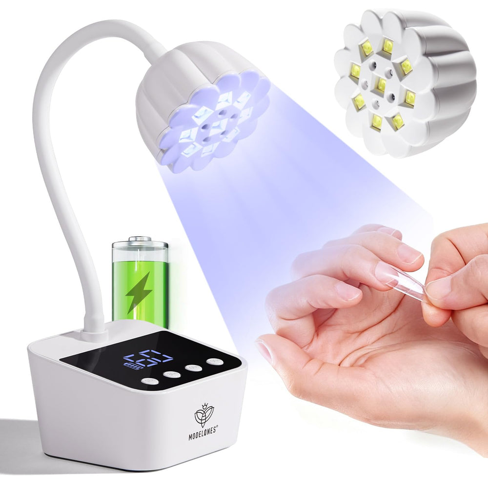 Modelones cordless nail lamp front view for fast gel curing