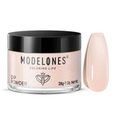 Modelones dip powder translucent nude bottle shows long lasting color for natural look