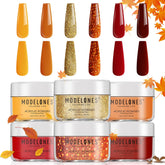 Modelones fall-series six-shade swatch displays autumn-ready colors for inspiration
