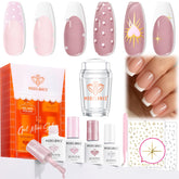 Modelones French manicure kit shows four jelly colors for easy at-home tips.