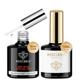 Modelones gel nail glue base shows 9-in-1 versatility for tips