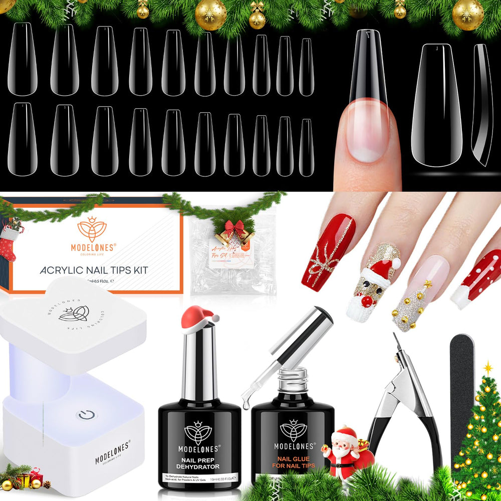 Modelones gel nail kit 9inone-glue-gel in action for at-home salon-quality manicure.