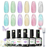 Modelones gel nail polish set packaging with six colors for DIY manicures.