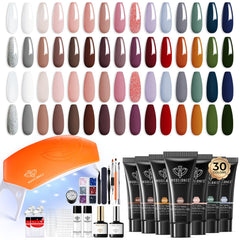 Modelones hand-toe poly nail kit unboxing shows beginner-friendly DIY manicure readiness