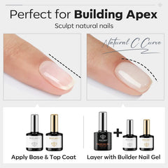 Modelones nail length extension shows extended, shaped nails