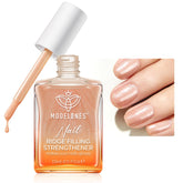 Modelones nail strengthener bottle promotes stronger natural nails.