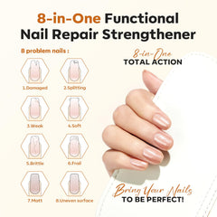Modelones brush applying 8-in-1 base coat for ridge smoothing.