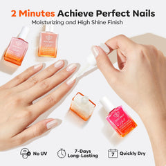 Modelones Nail Strengthener Kits four bottles (7.5ml each) deliver salon-quality finish without UV lamps.