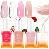 Modelones Nail Strengthener Kits milky white finish for natural-looking nails and gentle shine.