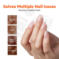 Modelones Nail Strengthener Kits nude shade gives a clean, professional look with soft shine.