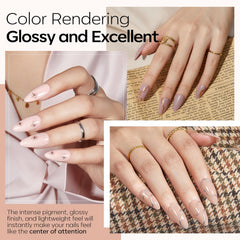 Modelones pink dip powder colors provide chic nails for versatile day-to-night looks.