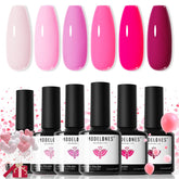 Modelones Pink Gel Nail Polish Kit Color Window for quick shade selection during manicure