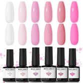 Modelones Pink Gel Nail Polish Set packaging box is ideal for gifting.