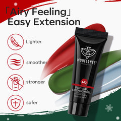 Modelones poly extension gel kit base top coat demonstrates durable adhesion and glossy finish