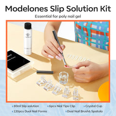 Modelones poly gel dual nail forms with 120pcs in 12 sizes for precise extensions