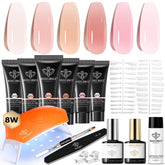 Modelones poly gel nail kit six colors for easy at-home manicures.