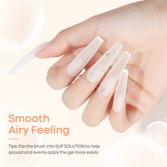 MODELONES Poly Nail Gel Glitter Inlay Nails for glam overlays.