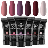 Modelones poly nail gel peach swatch for soft, elegant nails.