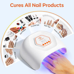 Modelones UV LED Nail Lamp timer buttons enable precise gel curing