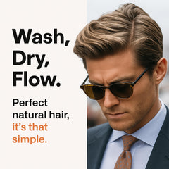 Modern Mammals Mens Shampoo Alternative texture closeup hints natural fullness and clean feel.