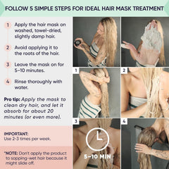 Moerie mask being applied during a calm routine for fine hair nourishment.