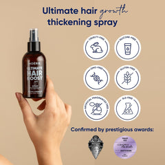 Moerie formula image shows minerals, vitamins and amino acids nourishing hair.