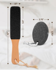 MoHern volcanic-pumice-round-stone safely buffs dry skin for softer heels.
