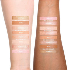 Moira Dual Brow Highlighter Pencil shimmer tip close-up for light-reflecting glow.