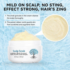 Mokasakiso Scalp Scrub scrubber brush shows soothing scalp massage