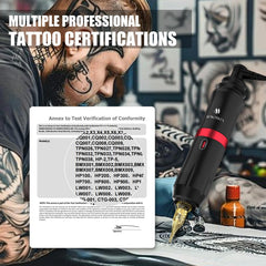 MOKOHOA tattoo gun kit wired battery ensures stable power for longer practice sessions.